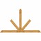 Ekena Millwork Saratoga Rough Sawn Timber Gable Bracket, Western Red Cedar, 108"W x 63"H x 2"D x 6"F, 14/12 Pitch GBW108X63X0206SAR00RWR - alternate 1